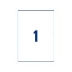 Étiquettes pour lot adaptées aux imprimantes laser  210 x 297 mm  25 feuilles  1 étiquette par feuille  auto-adhésives  transparentes (paquet 25 unités)