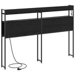 vidaXL Tête de lit de rangement Chêne noir 120 cm Bois d'ingénierie