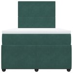 vidaXL Sommier à lattes de lit avec matelas vert foncé 120x190 cm