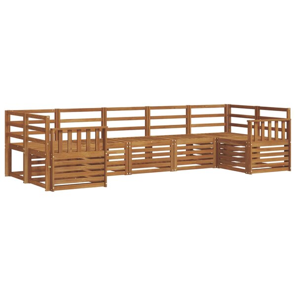 vidaXL Ensemble de canapés d'extérieur 7 pc Naturel