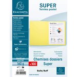 Paquet 100 chemises Jura 160 Bulle Saumon EXACOMPTA