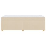 vidaXL Cadre de lit avec matelas Crème 80 x 200 cm tissu