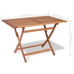 vidaXL Ensemble à manger de jardin 5 Pièces Bois de teck massif