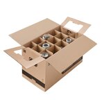 Pack and Move - Lot 60 cartons déménagement stockage livres - 40 x 30 x 30 cm - Poignées renforcées - 3 adhésifs offerts