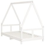 vidaXL Cadre de lit pour enfant blanc 80x160 cm bois de pin massif