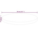 vidaXL Dessus de table rond Ø50x2 5 cm Bois de chêne massif non traité