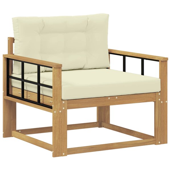 vidaXL Sofa de milieu extérieur Polyester Blanc