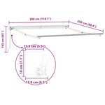 vidaXL Cadre de auvent Anthracite 3 x 2 5 m