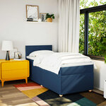vidaXL Sommier à lattes de lit avec matelas Bleu 80x200 cm Tissu