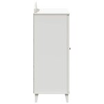 vidaXL Armoire tableau noir avec étagère Blanc Bois d'ingénierie