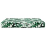 vidaXL Coussin de canapé d'extérieur Motif feuille 80 x 80 x 8 cm