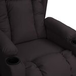 vidaXL Fauteuil inclinable Noir Similicuir