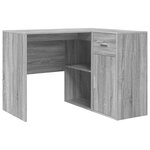 vidaXL Bureau d'angle gris sonoma 102x88x75 cm Bois d'ingénierie