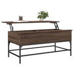 vidaXL Table basse chêne marron 100x50x45cm bois d'ingénierie et métal