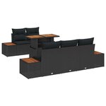 vidaXL Ensemble de salle à manger pour jardin 6 Pièces Noir et Marron
