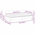vidaXL Cadre de lit d'angle avec matelas 2 pc Noir 100 x 200 cm tissu
