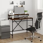 vidaXL Bureau chêne marron 100x50x90 cm bois d'ingénierie et fer