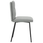 vidaXL Chaises à manger lot de 6 gris clair velours