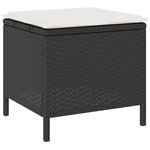vidaXL Ensemble de salle à manger pour jardin 3 Pièces Noir Poly rotin
