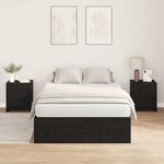 vidaXL Cadre de lit Chêne noir 190 x 120 x 31 5 cm Bois d'ingénierie
