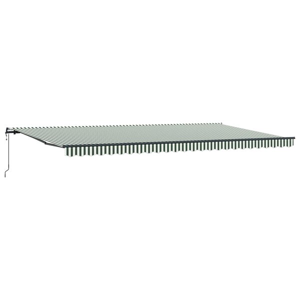 vidaXL Auvent Rétractable Vert et blanc 600 × 300 cm