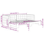 vidaXL Lit de jour avec gigogne sans matelas vert foncé 80x200 cm