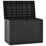 vidaXL Boîte de rangement de jardin Anthracite 78x44x55 cm
