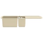 vidaXL Évier de cuisine Granit Double lavabo Beige