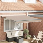 vidaXL Auvent Beige 3 x 2 5 m Polyester et métal