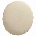 vidaXL Coussins de siège 2 Pièces Crème Ø40 x 13 cm tissu