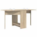 vidaXL Table à dîner 138 x 70 x 73 5 cm Bois d'ingénierie Chêne Sonoma