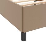 vidaXL Cadre de lit avec matelas Cappuccino 140 x 190 cm tissu
