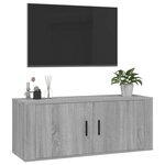 vidaXL Meuble TV mural Sonoma gris 100x34 5x40 cm