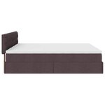 VidaXL Cadre de lit ottoman avec matelas marron foncé 160x200 cm tissu