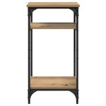 vidaXL Table d'appoint avec étagère Chêne artisanal 40 x 30 x 75 cm