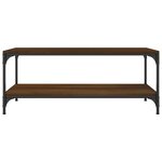 vidaXL Table basse Chêne marron 80x50x40 cm Bois d'ingénierie
