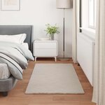vidaXL Tapis en Fourrure Synthétique de Lapin Olite Beige 80 x 150 cm