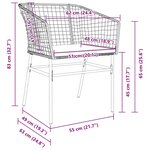 vidaXL Ensemble de salle à manger pour jardin 7 Pièces Noir polyrotin