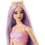 Mattel HRR06 - Poupée sirène avec cheveux et bandeau fantaisie