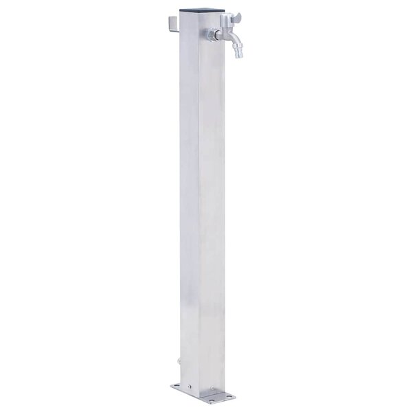 vidaXL Colonne à eau de jardin 40 cm acier inoxydable carré