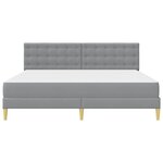 vidaXL Cadre de lit avec matelas Gris clair 180 x 200 cm Tissu