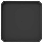 vidaXL Plateau carré à fleurs 6 Pièces Noir 32 x 32 x 2 5 cm Plastique