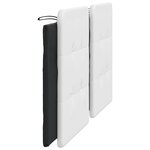 vidaXL Coussin de tête de lit Zadar blanc et noir 183 cm similicuir