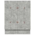 vidaXL Cadre de lit avec rangement Gris béton 236 5 x 180 x 31 5 cm
