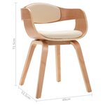 vidaXL Chaises à manger lot de 4 bois courbé et similicuir