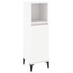 vidaXL Ensemble de meubles salle de bain 3 Pièces blanc bois d'ingénierie