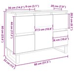 vidaXL Armoire de salle de bain vieux bois 80x33x60 cm bois ingénierie