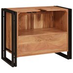 vidaXL Meuble sous-vasque de salle de bain Bois d'acacia massif et fer