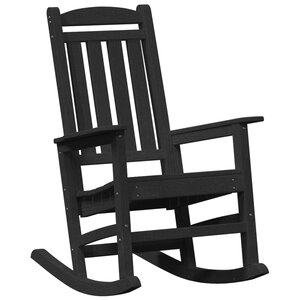 vidaXL Chaise Berçante de Jardin Noire 70x92x108 cm HDPE