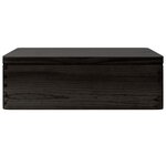 vidaXL Boîte en bois avec couvercle noir 40x30x13cm bois de pin massif